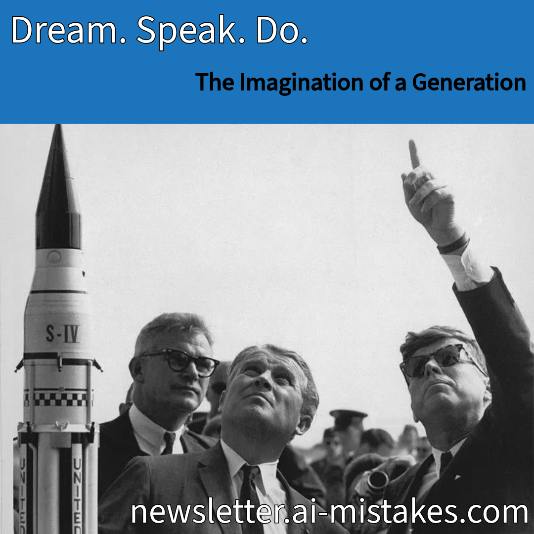 AI MISTAKES Newsletter: DREAM. SPEAK. DO. The Imagination of a Generation